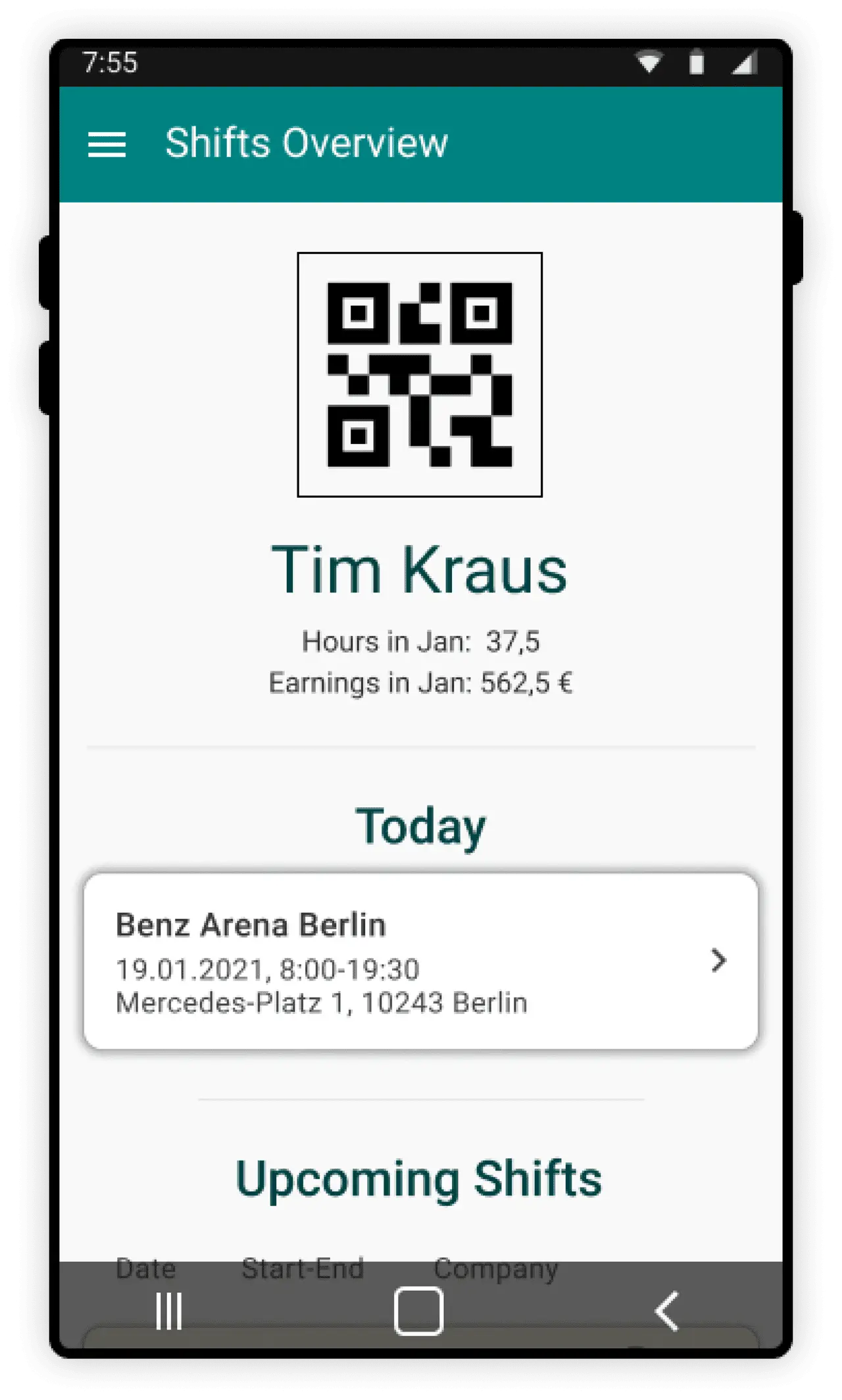 Shift tracker